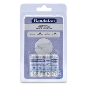 Beadalon Crimp Tube Sortenpaket #2 1,3 mm 600 Stck. Silber Gold Schwarz Kupfer - Bild 1 von 1