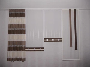 Moderne Gardinen -Set 4 Teile , Schiebevorhang,Flächenvorhang - Bild 1 von 4