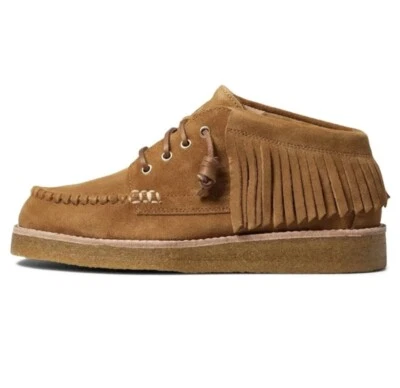 NEW Rebecca Minkoff x Sperry Womens Size 6.5 Suede Fringe Tan Moccasin Boot - Image 1 of 4