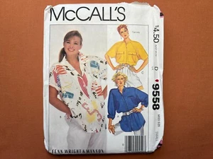 McCall's Sewing Pattern 9558 Misses Shirts Size Small 10-12 FF UNCUT - Picture 1 of 2
