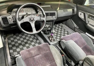 P2M para Acura Integra 1990-93 DA DB Gris oscuro a cuadros Race Floor Mats F+R - Imagen 1 de 11