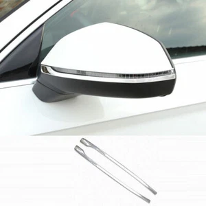 For Audi Q5 2018-2020 2023 Silver Titanium Exterior Rear View Mirror Strip Trim - Picture 1 of 6