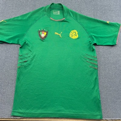 Camiseta masculina verde média Puma Camarões 2004 2005 2006 Home Football - Imagem 1 de 4