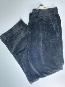 Gala Slacks Pantaloni Velluto a Coste W36" L30" Uomo Blu Navy Pantaloni Cotone Nylon Cordini - Foto 1 di 8
