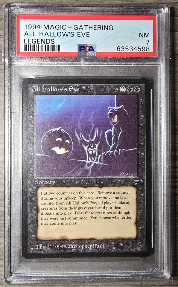 All Hallow's Eve (PSA 7, NM English, Christopher Rush) Magic the Gathering MTG! - Image 1 of 1
