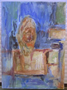 Pintura modernista expresionista abstracta vintage - Imagen 1 de 3