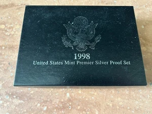 Juego de monedas de prueba de plata Premier 1998-S como nuevas de Estados Unidos certificado de autenticidad y embalaje original envío gratuito - Imagen 1 de 8