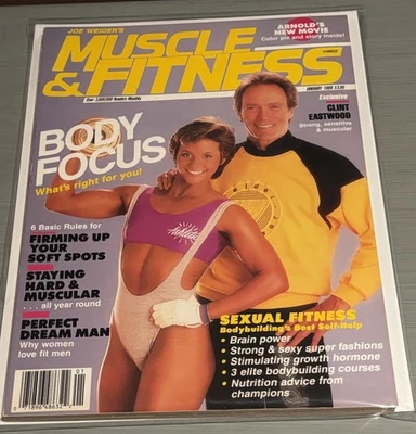 Clint Eastwood W/ Female - Muscle & Fitness Bodybuilding Magazine - January 1988 - Image 1 of 2