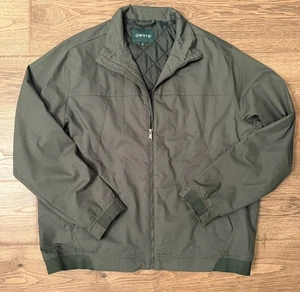 NWOT Orvis Hunter Green Navy Quilted Lined Bomber Jacket Size XL - Picture 1 of 3