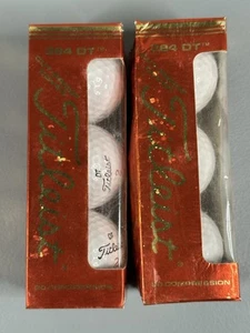 Vintage NOS 1980’s Titleist 384 DT 90 2 Sleeves 6 Total Golf Balls - Picture 1 of 2