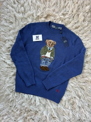 Ralph Lauren Polo Bear Jumper Blue Size Small  Brand New - Image 1 of 4