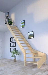 Holztreppe Korfu ¼ gewendelter Ausführung links-ohne Geländer-ohne Setzstufen - Bild 1 von 1