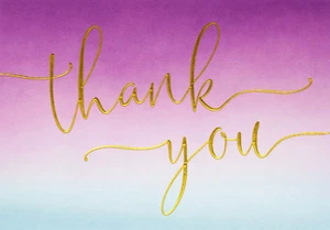 14 ct. Amethyst Thank You Notes - Foto 1 di 4
