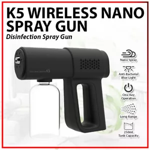 (New) K5 Nano Spray Machine Sanitizer Wireless Blue Disinfection Atomizing Spray - Picture 1 of 10