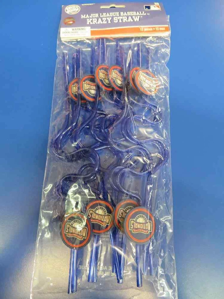 Washington Nationals MLB Pro Béisbol Deportes Fiesta Favor Plástico Pajitas Locas Foto 1 de 1