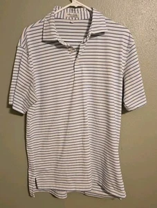 Peter Millar Summer Comfort Polo Shirt The Country Club Men’s Size M White,Blue - Picture 1 of 4