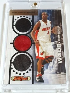 2006 Topps Full Court Dwyane Wade #PATCH /50 Triple Game Worn Jerseys - Rare - Picture 1 of 5