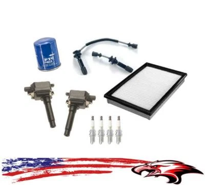 New Ignition Wires Spark Plugs Coils Air & Oil Filter for Kia Sportage 1995-2002 - Image 1 of 4