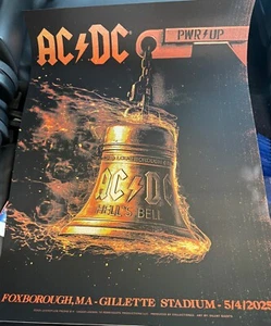 SOLD OUT OFFICIAL AC/DC 2025 Tour Poster FOXBOROUGH Stadium BOSTON - Picture 1 of 1