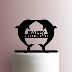 Dolphin Happy Birthday 225-A235 Cake Topper - Picture 1 of 2