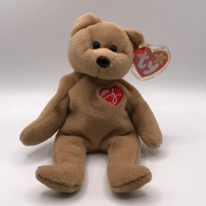 RARE TY Beanie Baby "KICKS" 1999 Signature Bear Tag Errors Mint Condition - Imagen 1 de 12