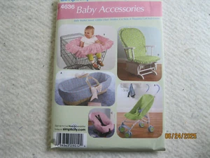 Simplicity 4636 baby accessories basket insert, stroller/car seat covers UNCUT - Picture 1 of 2