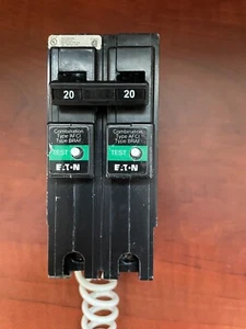 Eaton BRL220CAF 2 Pole Combination Arc Fault Circuit Breaker - Picture 1 of 2