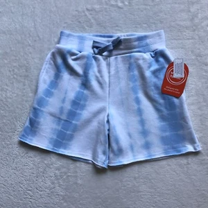 WN Girls Tie Dye Blue Pockets ElasticWaist Athleisure Shorts M (7-8)Waist 23"NEW - Picture 1 of 12