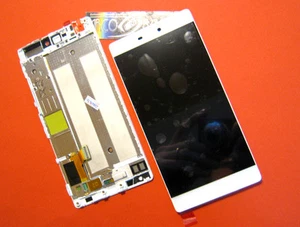 DISPLAY LCD+ TOUCH SCREEN +COVER FRAME PER HUAWEI P8 5,2" GRA-L09 SCHERMO BIANCO - Zdjęcie 1 z 1