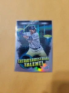2023 Topps Cosmic Chrome ET-8 Julio Rodriguez Extraterrestrial Talent Refractor - Picture 1 of 2