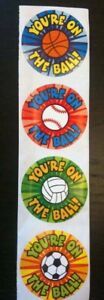 100 Sport Stickers Teacher Supply Baseball Soccer camp party favor basketball