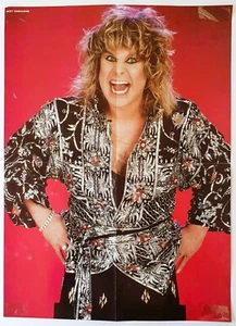 MOTLEY CRUE OZZY OSBOURNE pin up fold out Metal Edge magazine giant poster 80s - Picture 1 of 15