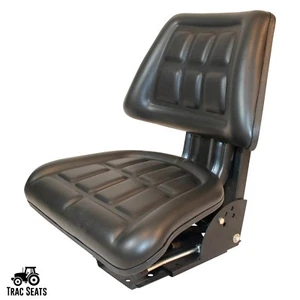 TracSeats Black Tractor Suspension Seat Fits Massey Ferguson 451 461 471 481 491 - Picture 1 of 10