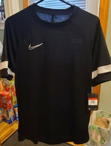 NWT Nike Dri-Fit Football Soccer Jersey Running Shirt Black CW6101-010 Men’s LG - Picture 1 of 7