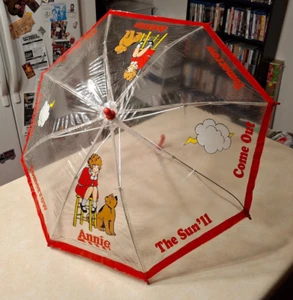 Vintage Little Orphan Annie Kids Umbrella 1981 The Sun'll Come Out Tomorrow - Picture 1 of 10