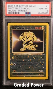 Promo Electabuzz WINNER Best of Game Promo PSA 8 HOLO (8615) #1 Pokemon - Picture 1 of 1