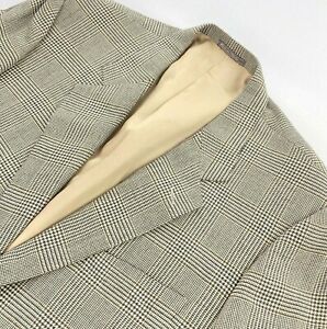 Corneliani x Saks 5th Avenue Men's Wool 2-Button Blazer Olive Glen Plaid • 44 L