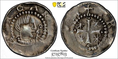 Países Bajos Utrecht Burchard de Lechsgemund AR (1099-1112) Denar PCGS AU55 EXCELENTE Foto 1 de 4