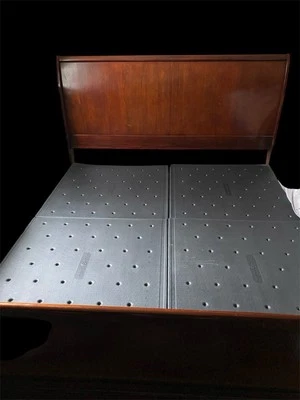 Valencia King Wood Low Profile Platform Bed Frame & base in Walnut Pick up only - Image 1 of 4