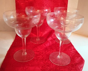 Vintage Princess House Heritage Crystal Margarita Glasses #469 set of 4 - Picture 1 of 5