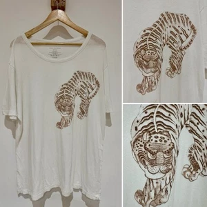 Dries Van Noten Herren Vintage Oversized Bengal Tiger Printed Tee T-Shirt Oberteil M - Bild 1 von 9