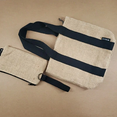 Bolso de Mano Wacoal Yute y Algodón Doble Correa con Muñequera Desmontable Nuevo sin Etiquetas Nuevo Foto 1 de 4