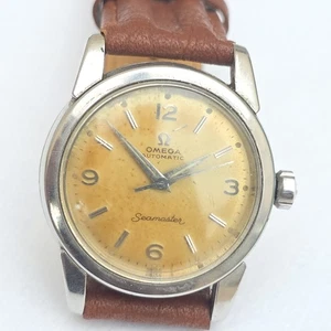 Vintage OMEGA Seamaster Ref 2828 Cal 470 Patina Dial Stainless Steel Men's Watch - Picture 1 of 23