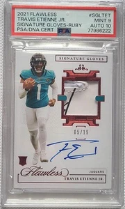 2021 Flawless Travis Eitienne Jr Signature Glove Ruby PSA 9 AUTO 10. Rpa Jaguars - Picture 1 of 2
