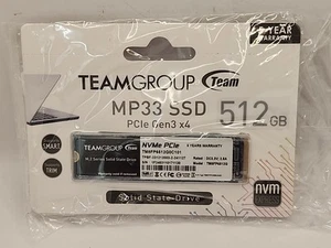 NEW Team Group MP33 PRO M.2 2280 512 GB PCle 3.0 x 4 w/NVMe 1.3 3D NAND Internal - Afbeelding 1 van 5