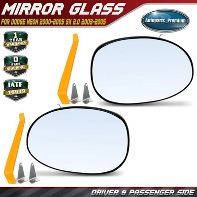2x Espejo de vidrio con calefacción para Dodge Neon 2000 2001 2002 2003 2004 2005 SX 2.0 Foto 1 de 4