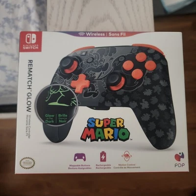PDP REMATCH GLOW Wireless Controller for Nintendo Switch - Blackout Bowser - Image 1 of 4