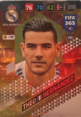 Theo Hernandez / Real Madrid / Panini Adrenalin / Fußball Karte - Bild 1 von 2