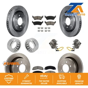 Front Rear Hub Bearing Disc Brake Rotors And Pads Shoe Kit (10Pc) For Ford F-150 - Picture 1 of 1