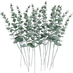24 Piezas Decoración de Eucalipto Simulado Tallos Artificiales Hojas Ramas - Imagen 1 de 12